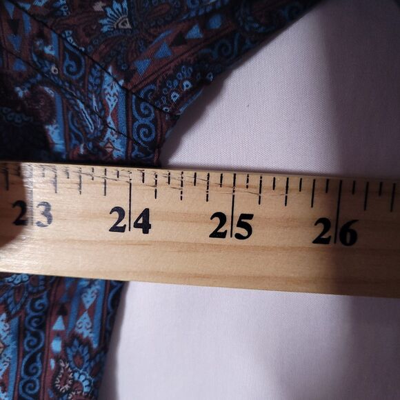 Panhandle Shirt Mens XL Blue Paisely Western Snap Button - Picture 7 of 10